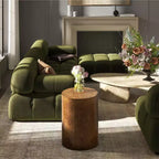 Table d'appoint en forme de pilier Jennifer Taylor Home Nebula 22, bois de ronce de noyer brun moyen