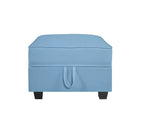 Pouf ottoman carré en lin avec rangement