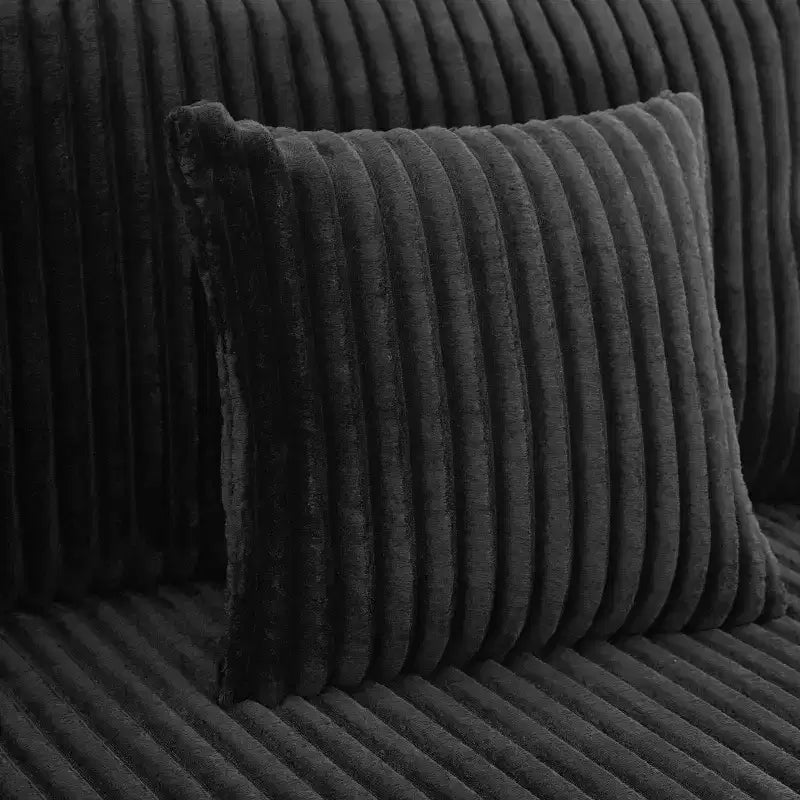 Canapé-méridienne en velours côtelé de 191,77 cm avec dossier réglable, accoudoirs de rangement et porte-gobelets