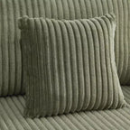 Canapé-méridienne en velours côtelé de 191,77 cm avec dossier réglable, accoudoirs de rangement et porte-gobelets