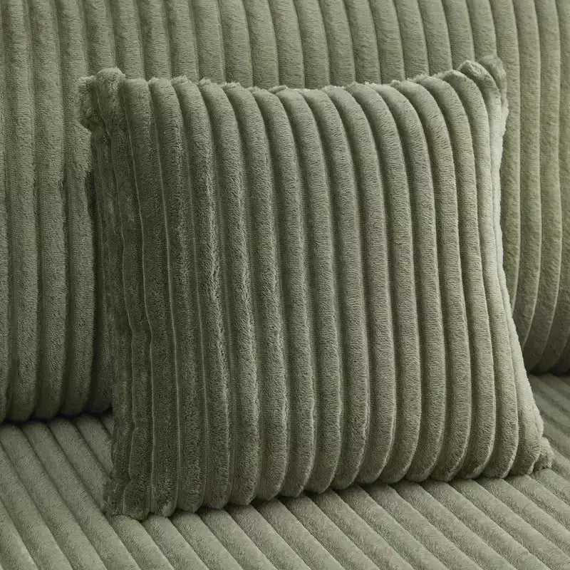 Canapé-méridienne en velours côtelé de 191,77 cm avec dossier réglable, accoudoirs de rangement et porte-gobelets