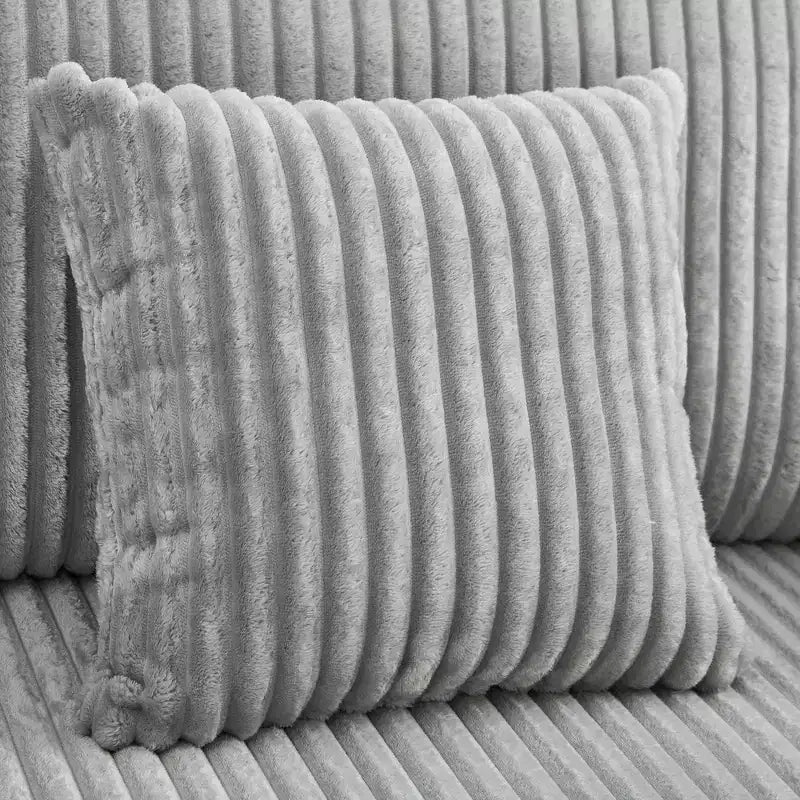 Canapé-méridienne en velours côtelé de 191,77 cm avec dossier réglable, accoudoirs de rangement et porte-gobelets