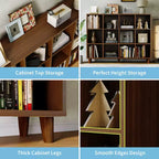 Bibliothèque moderne à 12 compartiments, étagère ouverte en bois, meuble de rangement autoportant, design peu encombrant, pour maison, salon, chambre à coucher