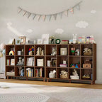 Bibliothèque moderne à 12 compartiments, étagère ouverte en bois, meuble de rangement autoportant, design peu encombrant, pour maison, salon, chambre à coucher