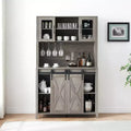 Farmhouse Coffee Bar, Sliding Barn Doors, Ample Storage Sideboard, for Dining Room, Kitchen