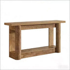 GDFStudio Viktor, table console rectangulaire à 2 niveaux en bois, style ferme