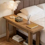 GDFStudio Viktor, table console rectangulaire à 2 niveaux en bois, style ferme