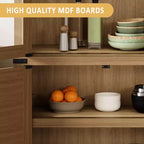 Meuble de rangement arqué de 180 cm de haut avec 6 étagères et 4 portes