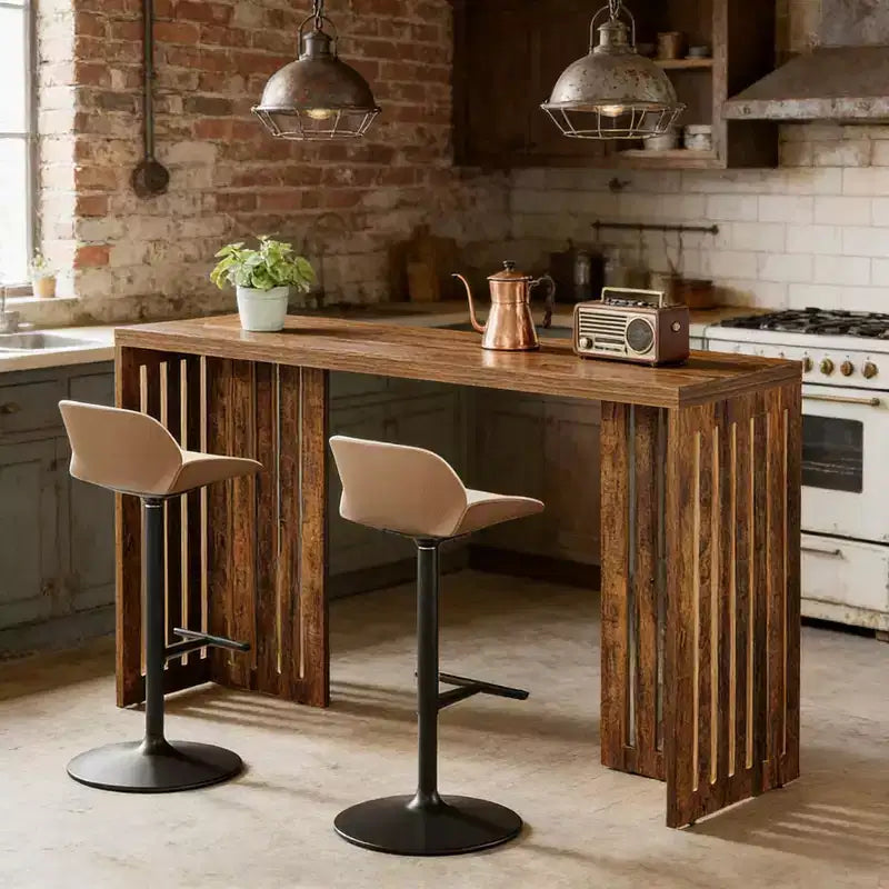 GDFStudio Bella Rustic Bar Height Dining Table
