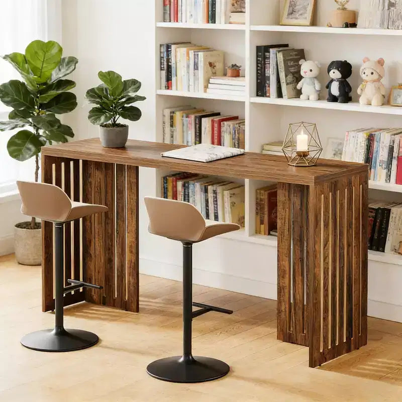 Table de salle à manger haute rustique