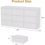 9 commodes pour chambre à coucher, commode de 149 cm de large, tiroir horizontal autoportant avec rangement, commode en bois pour salon, couloir