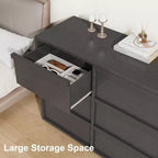 9 commodes pour chambre à coucher, commode de 149 cm de large, tiroir horizontal autoportant avec rangement, commode en bois pour salon, couloir