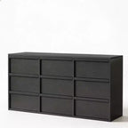 9 commodes pour chambre à coucher, commode de 149 cm de large, tiroir horizontal autoportant avec rangement, commode en bois pour salon, couloir