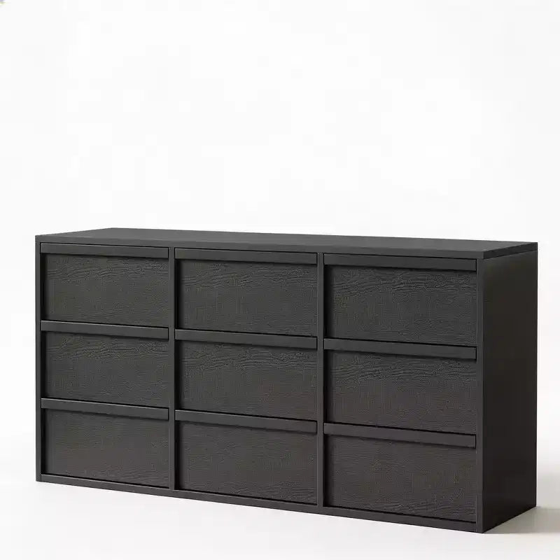 9 commodes pour chambre à coucher, commode de 149 cm de large, tiroir horizontal autoportant avec rangement, commode en bois pour salon, couloir