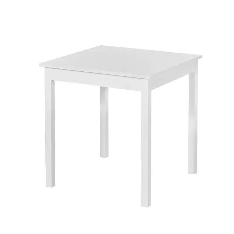 VECELO Bureau carré compact, Petit bureau minimaliste pour ordinateur portable et étude, Blanc