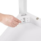 VECELO Bureau carré compact, Petit bureau minimaliste pour ordinateur portable et étude, Blanc