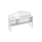 Meuble de rangement pour tête de lit de lit au sol Montessori pleine grandeur, blanc