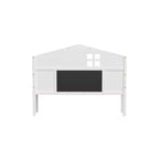 Meuble de rangement pour tête de lit de lit au sol Montessori pleine grandeur, blanc