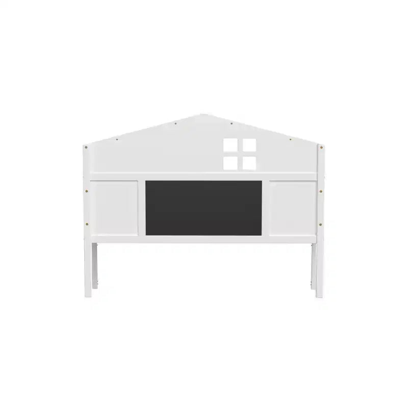 Meuble de rangement pour tête de lit de lit au sol Montessori pleine grandeur, blanc