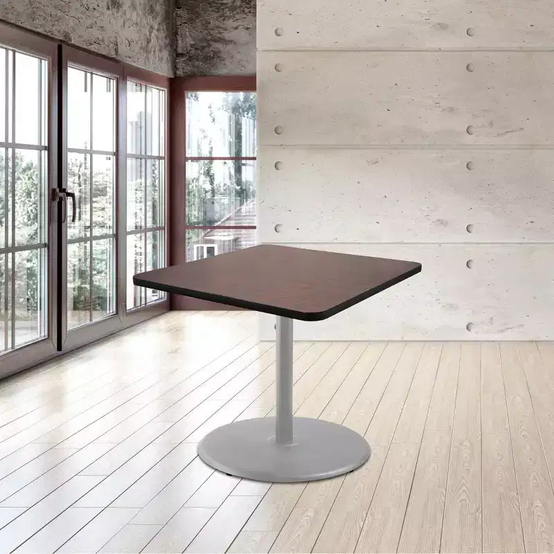 Table à manger carrée 30" Hampden Furnishings collection Bennet, gris/acajou