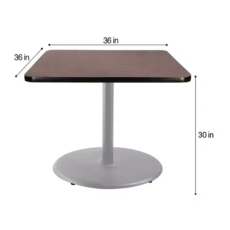 Table à manger carrée 30" Hampden Furnishings collection Bennet, gris/acajou