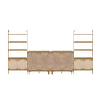Nathan James Beacon Tv Wall Unit For Tvs Up To 50" Light Brown