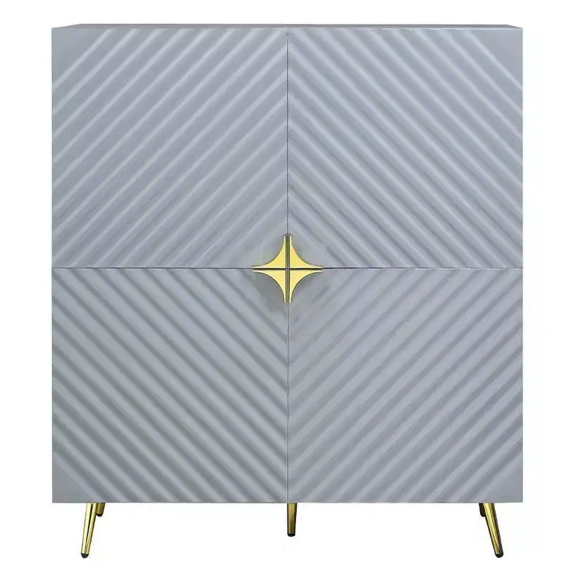 Acme Furniture Gaines Decorative Storage Cabinet Gray Finish