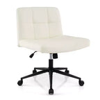 Chaise Criss Cross avec roulettes, siège surdimensionné en U, réglable en hauteur, pivotante, pour bureau à domicile
