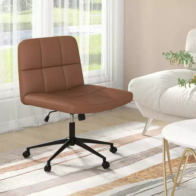 Chaise Criss Cross avec roulettes, siège surdimensionné en U, réglable en hauteur, pivotante, pour bureau à domicile