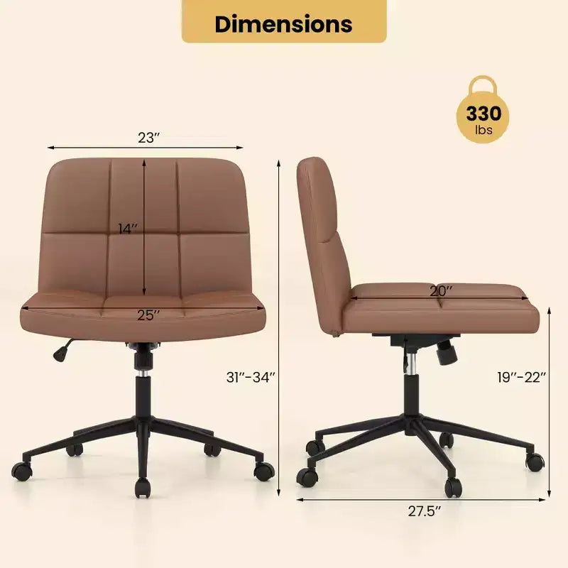 Chaise Criss Cross avec roulettes, siège surdimensionné en U, réglable en hauteur, pivotante, pour bureau à domicile