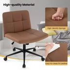 Chaise Criss Cross avec roulettes, siège surdimensionné en U, réglable en hauteur, pivotante, pour bureau à domicile