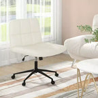 Chaise Criss Cross avec roulettes, siège surdimensionné en U, réglable en hauteur, pivotante, pour bureau à domicile