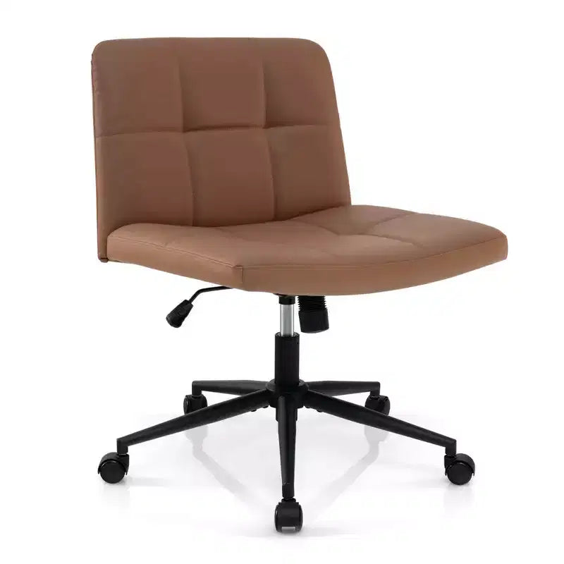 Chaise Criss Cross avec roulettes, siège surdimensionné en U, réglable en hauteur, pivotante, pour bureau à domicile