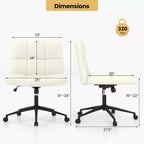 Chaise Criss Cross avec roulettes, siège surdimensionné en U, réglable en hauteur, pivotante, pour bureau à domicile