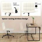 Chaise Criss Cross avec roulettes, siège surdimensionné en U, réglable en hauteur, pivotante, pour bureau à domicile