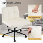 Chaise Criss Cross avec roulettes, siège surdimensionné en U, réglable en hauteur, pivotante, pour bureau à domicile