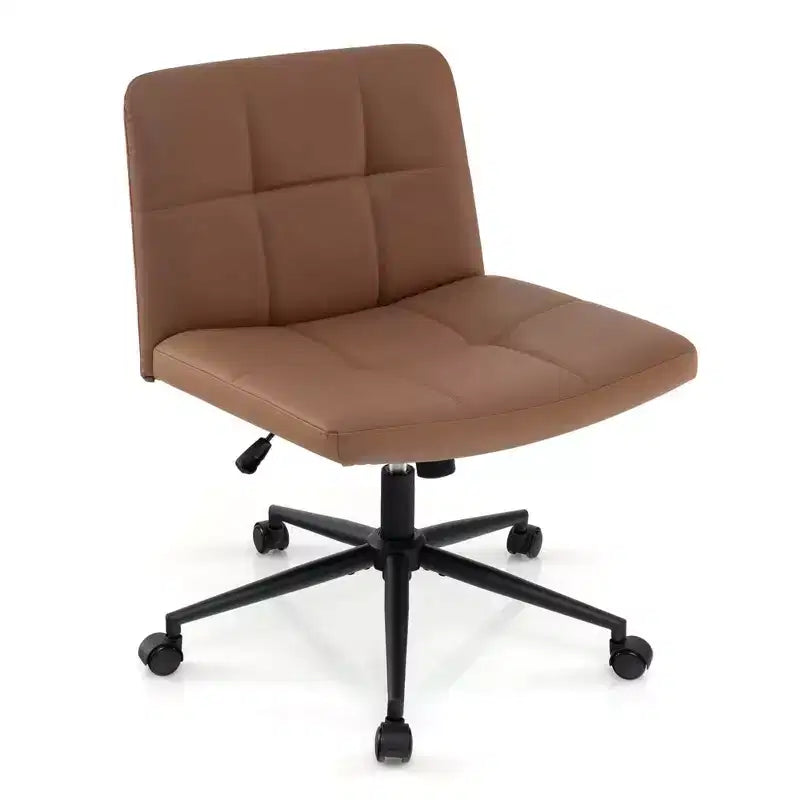 Chaise Criss Cross avec roulettes, siège surdimensionné en U, réglable en hauteur, pivotante, pour bureau à domicile