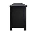 Flash Furniture Meuble TV Sheffield Classic pour téléviseurs jusqu'à 80" - Finition moderne avec portes entièrement vitrées - Cadre en bois d'ingénierie de 65" - 3 étagères