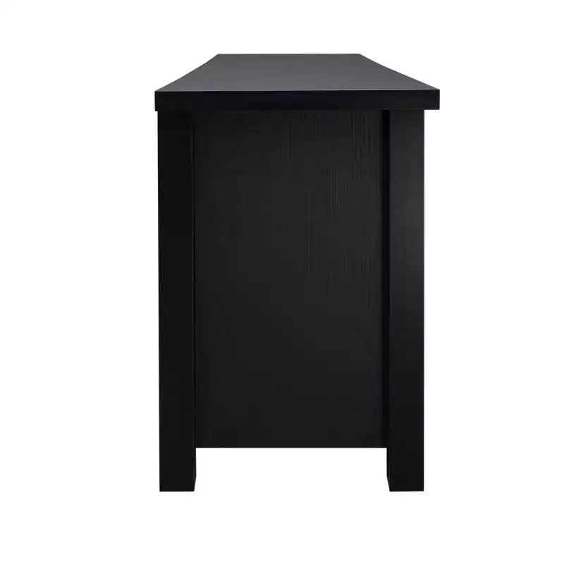 Flash Furniture Meuble TV Sheffield Classic pour téléviseurs jusqu'à 80" - Finition moderne avec portes entièrement vitrées - Cadre en bois d'ingénierie de 65" - 3 étagères