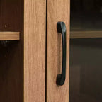 Flash Furniture Meuble TV Sheffield Classic pour téléviseurs jusqu'à 80" - Finition moderne avec portes entièrement vitrées - Cadre en bois d'ingénierie de 65" - 3 étagères