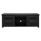 Flash Furniture Meuble TV Sheffield Classic pour téléviseurs jusqu'à 80" - Finition moderne avec portes entièrement vitrées - Cadre en bois d'ingénierie de 65" - 3 étagères
