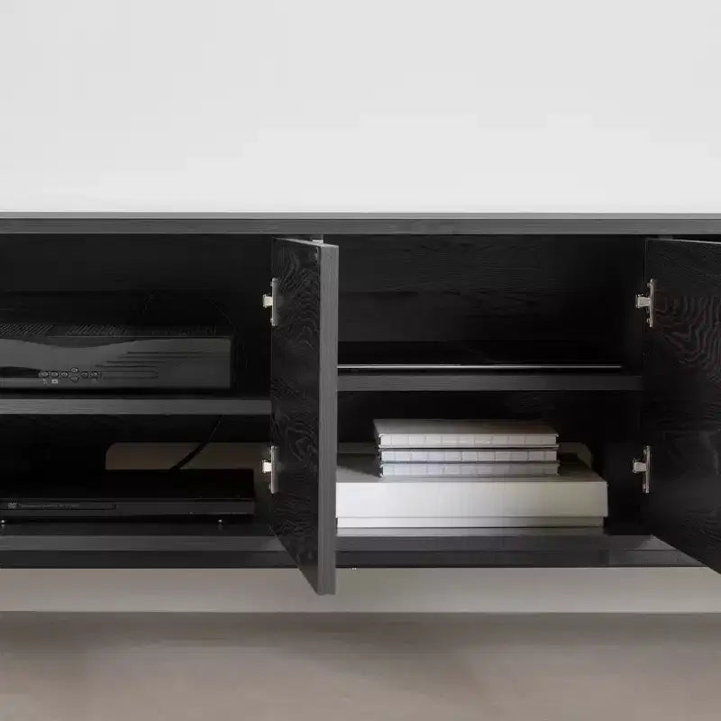 Meuble TV Mezzy de South Shore avec portes, pour téléviseurs jusqu'à 75 po