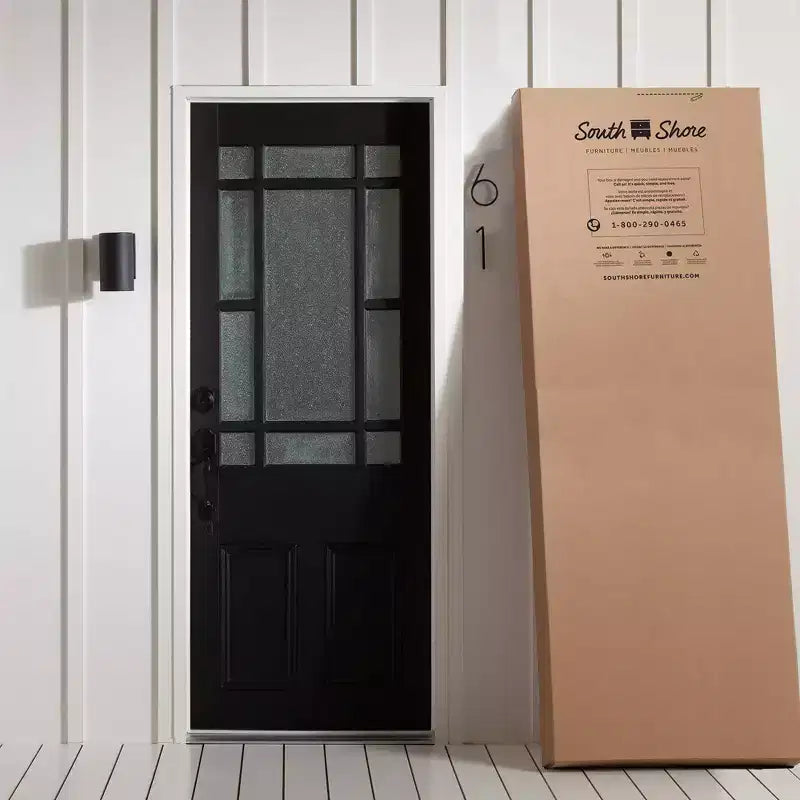 Meuble TV Mezzy de South Shore avec portes, pour téléviseurs jusqu'à 75 po