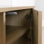Meuble TV Mezzy de South Shore avec portes, pour téléviseurs jusqu'à 75 po