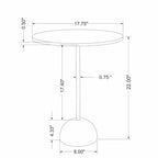 Table d'appoint à pied moderne - L'essentiel de la chambre